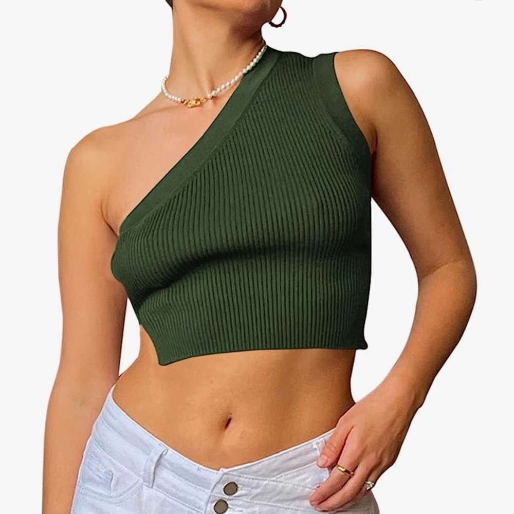 Amazon Backless One Shoulder Top
